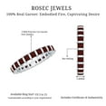thumbnail image 5 of Rosec Jewels Simple Garnet Full Eternity Ring, Princess Cut Garnet Ring for Women (AAA Grade), 10K White Gold, US 5.00, 5 of 8