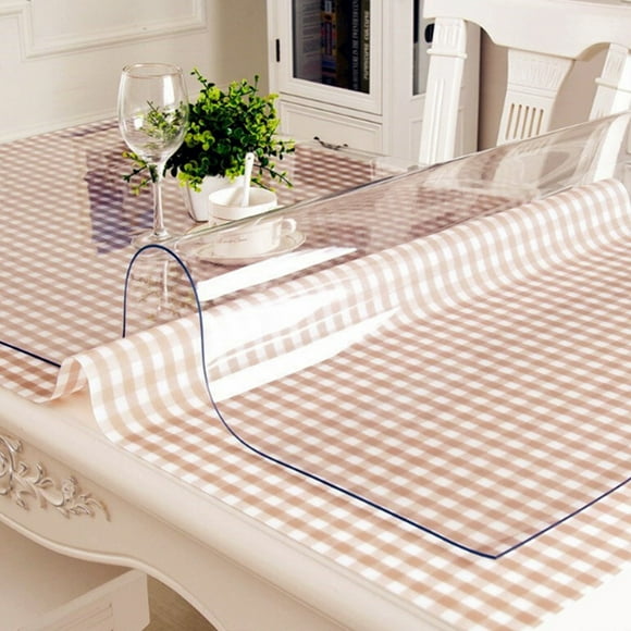 Waterproof Tablecloth PVC Clear Oil-proof Cloth Round Plastic Home Hotel Dining Table Mat Protector