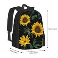 thumbnail image 3 of XMXT Travel Laptop Backpack for School Work, Sunflower Black Background Large Capacity Bookbag Travel Bag Backpacks for Women Men, 3 of 9