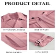 thumbnail image 6 of Double Breasted Spring Fall Women Solid Color Lapel Long Casual Trench Coat, 6 of 7