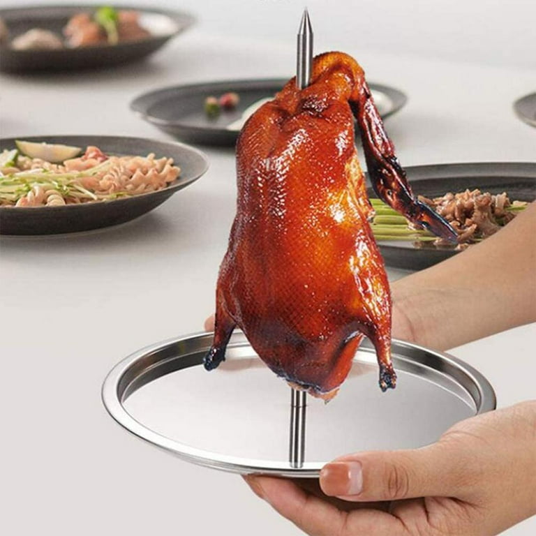 Steel Vertical Skewer Barbecue Spike Poultry Hanger Roasting Meat