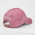 thumbnail image 6 of ZQUUVOU Unisex Patriotic Baseball Cap Vintage Washed Cotton Embroidered Flag Sun Hat Adjustable Distressed Patriotic Hat Burgundy, 6 of 9