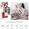 thumbnail image 4 of Christmas Snowman Throw Flannel Blanket 40x50In Xmas Tree Socks Ball Black Plaid Winter Super Soft Cozy Bed Blanket, Lightweight Plush Fuzzy Bed Throw for Bedroom Sofa Couch Living Room, 4 of 4