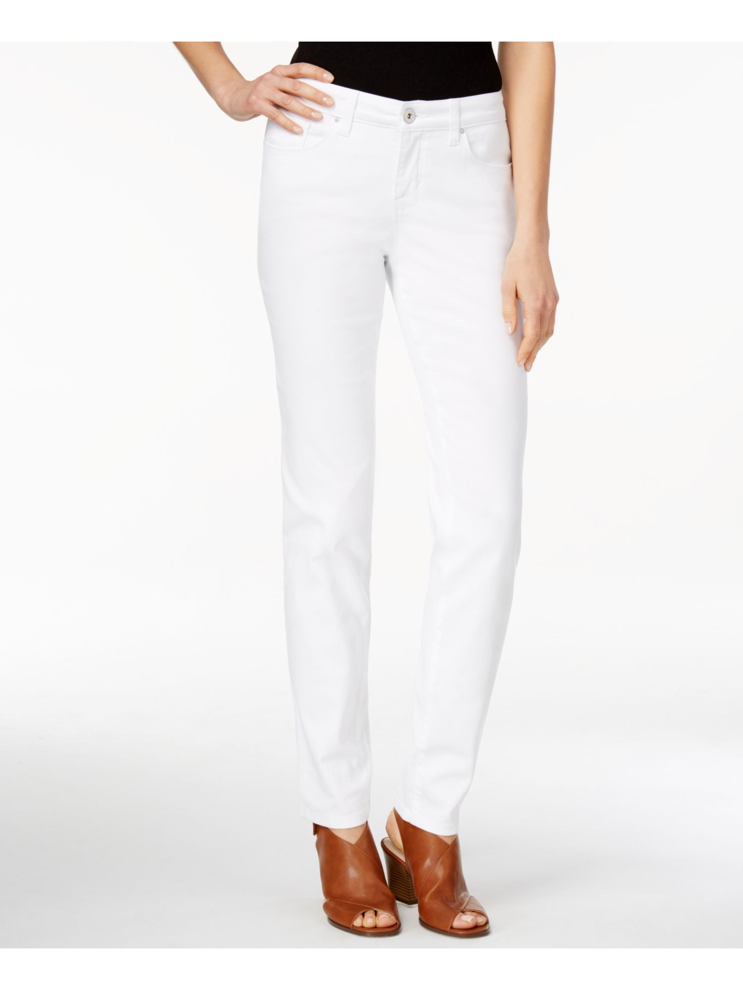 Womens White Pocketed Skinny Jeans Size 