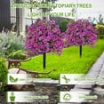 thumbnail image 3 of 23in Artificial Violet Ball Topiary Trees with Ground Spikes, 1 Pack Fake Artificial Bushes Plants,Faux Artificial Shrubs Tree for Indoor Outdoor Front Porch Decor (MC), 3 of 6