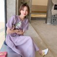 thumbnail image 3 of Vestido de mujer estilo coreano con cuello redondo y manga corta, verano 2022, nuevos vestidos largos de corte A, 3 of 4