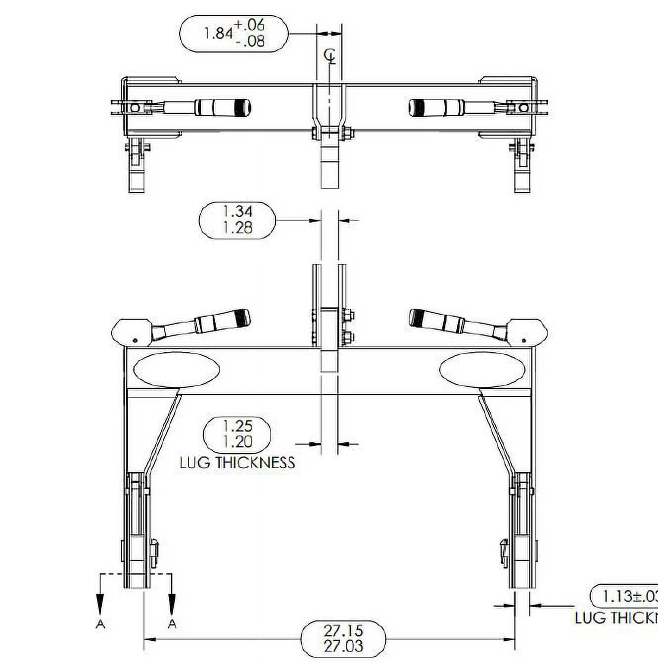 SpeeCo 3 Point Quick Hitch Economy - Red Attachment for Three-Point ...