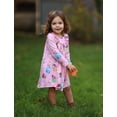 thumbnail image 2 of Vestido Disney Princess para niña pequeña con estampado floral, patinadora, color rosa, 4-5T, 2 of 7
