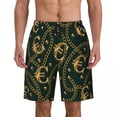 thumbnail image 2 of Bathing Suit Gold Chains Board Shorts Summer Beads Print Y2K Retro Beach Shorts Men's Design Quick Drying Swim Trunks, 2 of 5