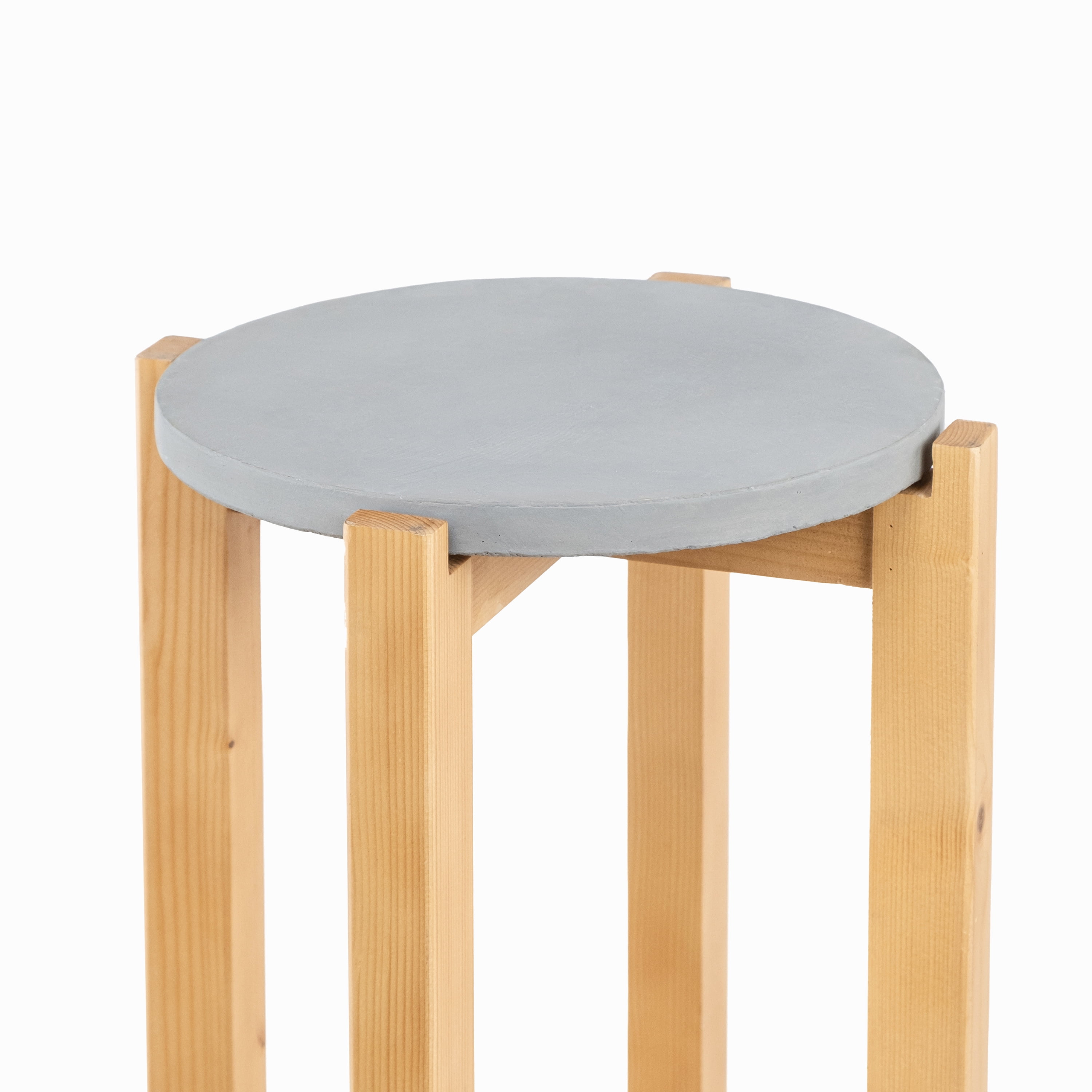 Better Homes & Gardens 2 Pack Gray Cement Wood Plant Stand