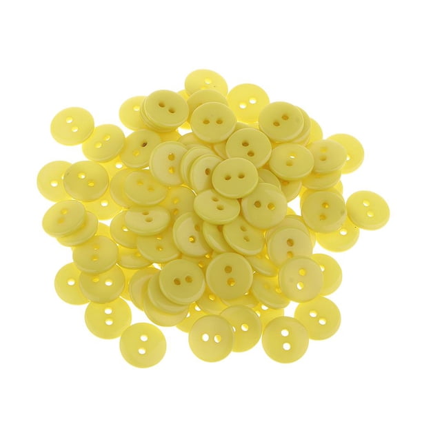 yuksok 6x100 Candy Color 2-Holes Round Resin Button For Sewing