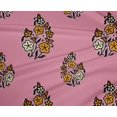 thumbnail image 4 of oneOone Polyester Lycra Fabric Leaves & Floral Block Printed Fabric 1 Yard 56 Inch Wide, 4 of 4