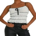 thumbnail image 2 of Contrast Color Crop Tops with Ruched Details for Women‘s Summer, 2 of 5