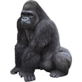 thumbnail image 2 of 21" Gorilla Seated and Leaning Forward Outdoor Garden Statue, 2 of 2