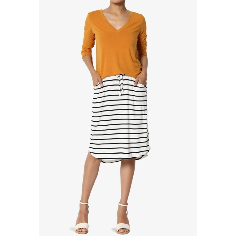 Jersey midi skirt with pockets best sale