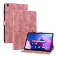 thumbnail image 2 of FJLBDE Case for Lenovo Tab M10 FHD Plus 10.3 Inch 2nd Gen 2020 X606F, Embossed Flower PU Leather Flip Wallet Folio Stand Cover, Pink, 2 of 7