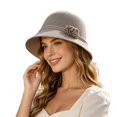 thumbnail image 2 of Wide Brim Sun Hats for Women Foldable Packable Summer Casual Beach Hat for Vacation Travel, 2 of 5