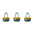 thumbnail image 4 of tssuouriy Complete Set Of 4-Color Kitchen Storage Holders Organisers - Versatile And Easy To Clean High-quality Double Dark blue yellow 3Set, 4 of 6