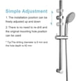thumbnail image 2 of Shower Slide Bar 440mm(18 in) Adjustable Installation Distance 12-17 in with 360° Adjustable Handheld Shower Head Holder for Bathroom, Screw Wall Mounted, Chrome Finish, 2 of 7