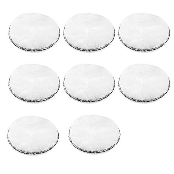5" Wool 8PCS Hook & Loop Grip Buffing Pad for Compound Cutting & Polishing - Fits Automotive Car Detailing Polisher Sanders - Polish Auto Paint, Boat Marine Epoxy
