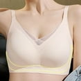 thumbnail image 4 of FYDUU Wireless Bras For Women No Underwire V Mesh Bralette Seamless Comfortable Bra Push Up Full Coverage Everyday Bras Comfortable Soft Bras /Beige, 4 of 5