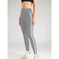 thumbnail image 6 of Tummy Control Compression Leggings for Women, High Waist Workout Running Yoga Pants Gray White XXL, 6 of 8