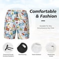 thumbnail image 6 of Picia Summer Stamp pattern Mens Swim Trunks with Compression Liner Stretch Beach Shorts Quick Dry with Zipper Pockets No-Chafing Board Shorts-X-Large, 6 of 9