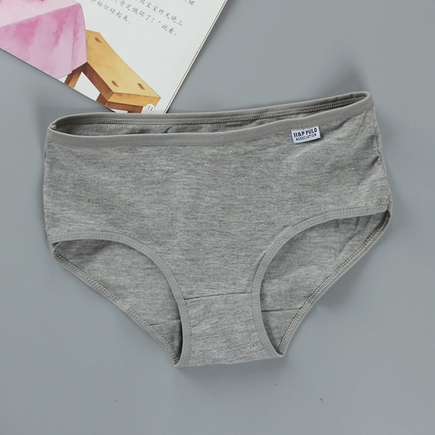 jovati 100% Cotton Underwear Girls underwear Pure Cotton Briefs Solid  Low-Rise Girls Panties Underpants 