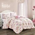 thumbnail image 1 of Wellco 4 Piece All Season Bedding Comforter Set, Ultra Soft Polyester Elegant Bedding Comforters——Heart and Cute Rainbow, 1 of 6