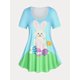 thumbnail image 1 of Camiseta Talla Extra Estampado Conejo Pascua Rosegal  Camisetas tallas grandes, 1 of 5