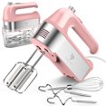 thumbnail image 1 of Hand Mixer Electric, 450W Kitchen Mixers with Scale Cup Storage Case, Turbo Boost/Self-Control Speed + 5 Speed + Eject Button + 5 Stainless Steel Acc, 1 of 7