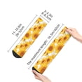 thumbnail image 4 of Pofeuu White Marble Pattern Sunflower Print 30cm Socks, Adult Running Hiking Socks for Youth and Adult, 4 of 7