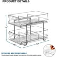 thumbnail image 5 of 2 Tier Clear Organizers and Storage with Dividers, Pull Out Under Sink Organizer, Multi-Purpose Drawer Basket, Kitchen Bathroom Countertop Vanity, Medicine Cabinet Office Storage Bins, 5 of 7