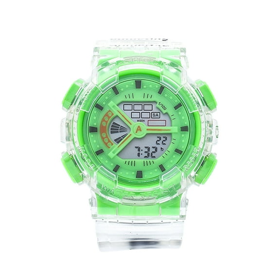 Sports Watch Luminous Water Resistant Digital Watch with Stopwatch Alarm Clock Multi Function Wristwatch for Youth Green