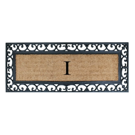A1hc First Impression Exclusive Hand Crafted Myla Monogrammed Entry Doormat Large Double Door Size 17 7 X 47 25