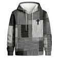 thumbnail image 4 of Christian Hoodies for Women Vintage Religious Jesus Graphic Long Sleeve Sweatshirts Faith Bible Drawstring Tops with Pocket, 4 of 4