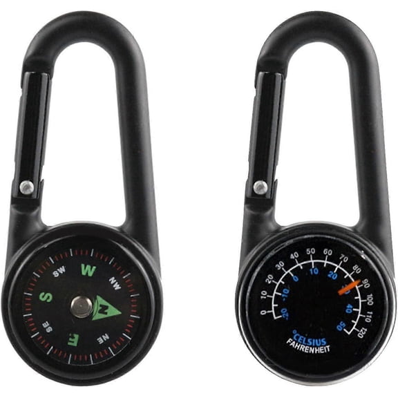 Unisex Adult Carabiner Compass, 3 in 1 Hiking Compass Carabiner, Mountaineering Compass, Keychain Compass, Carabiner Compass for Outdoor Sports Navig