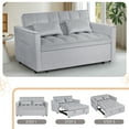 thumbnail image 3 of 54inch Velvent 2-seat Pull Out sofa Couch,3 in 1 Sleeper Sofa,  Adjustable Backrest, 3 of 8