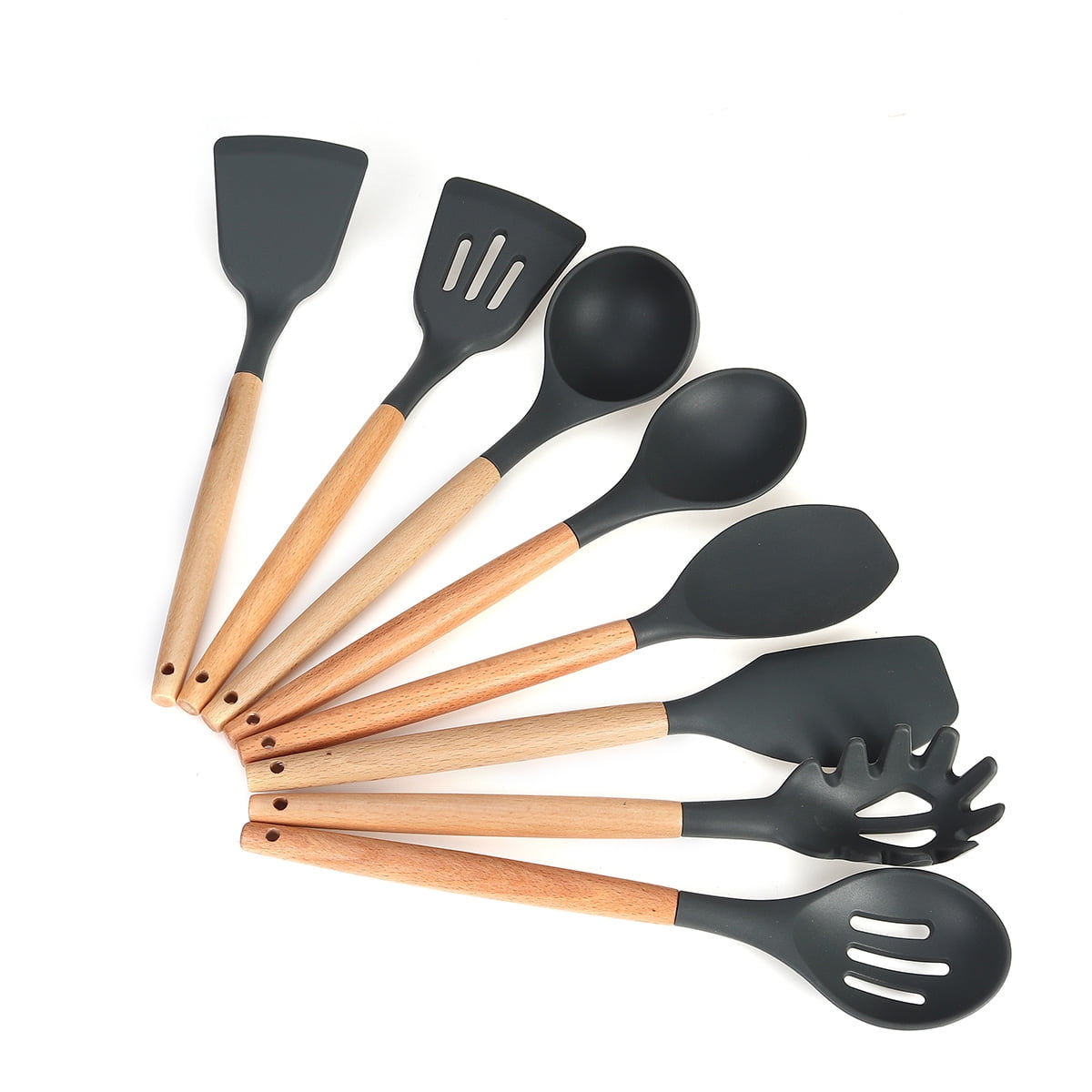 Kitchen Silicone Cooking Utensils, 8 Pc Kitchen Utensil ...