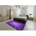 thumbnail image 5 of Ahgly Company Machine Washable Indoor Round Transitional Jasmine Purple Area Rugs, 3' Round, 5 of 7