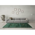 thumbnail image 3 of Ahgly Company Machine Washable Indoor Rectangle Persian Turquoise Blue Traditional Area Rugs, 7' x 9', 3 of 4