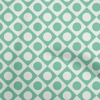 oneOone Polyester Spandex Sea Green Fabric Geometric Diy Clothing Quilting Fabric Print Fabric By Yard 56 Inch Wide
