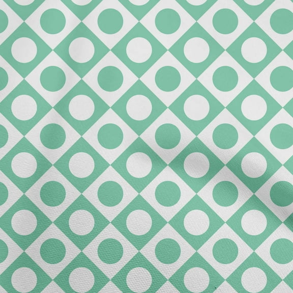 oneOone Polyester Spandex Sea Green Fabric Geometric Diy Clothing Quilting Fabric Print Fabric By Yard 56 Inch Wide