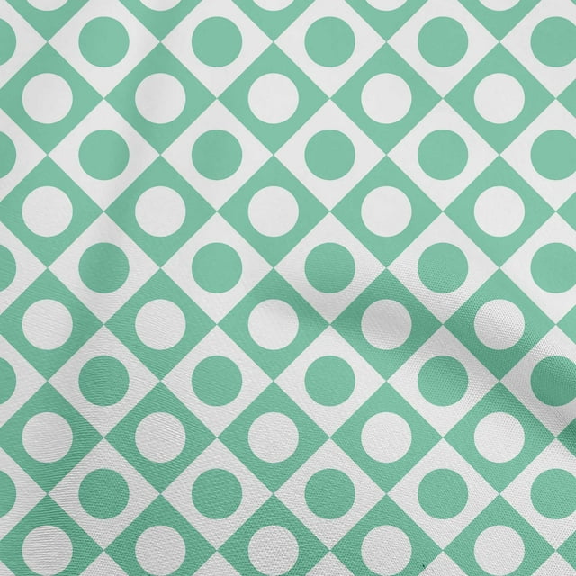 oneOone Velvet Sea Green Fabric Geometric Craft Projects Decor Fabric Printed By The Yard 58 Inch Wide