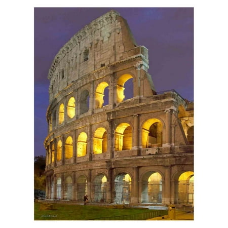 Louis Leonard Art Roman Colosseum at Night by Howard Clark Canvas Wall