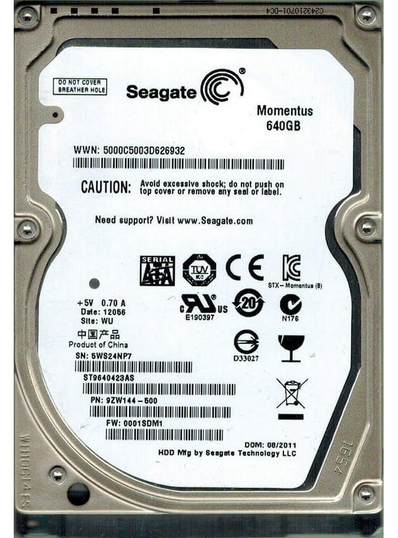Seagate ST9640423AS 640GB P/N: 9ZW144-500 F/W: 0001SDM1 WU