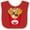 Red and White, variant on Inktastic Cute Frenchie in French Fries Boys or Girls Baby Bib