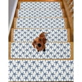 thumbnail image 2 of Navy Blue Starflsh, Stair Treads for Wooden Steps Indoor Runner Rug Carpet, Summer Ocean Beach Sea Star White 10 Pieces Peel and Stick Staircase Step Treads Covers Washable Throw Door Mats, 30"x8", 2 of 5