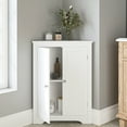 thumbnail image 3 of White Freestanding Corner Cabinet | Suitable for Kitchen and Living Room | Durable Wood Material | Numbered Accessories for Easy Assembly, 3 of 7
