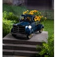 thumbnail image 2 of Plow & Hearth Vintage Style Solar Pickup Truck Garden Accent - Blue, 2 of 5
